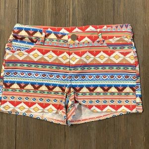 Aztec print shorts